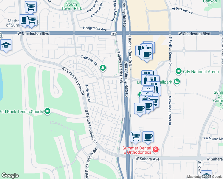 map of restaurants, bars, coffee shops, grocery stores, and more near 1878 Morro Vista Drive in Las Vegas
