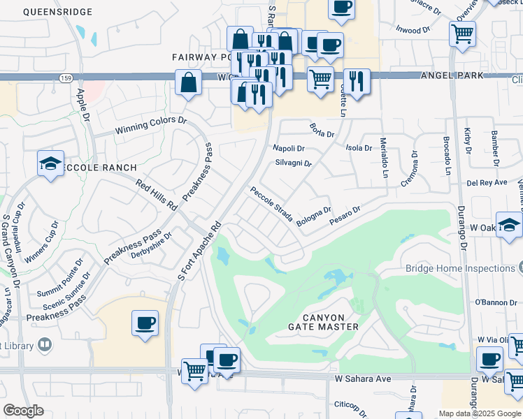 map of restaurants, bars, coffee shops, grocery stores, and more near 8913 Dio Guardi Drive in Las Vegas