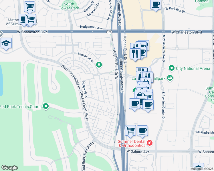 map of restaurants, bars, coffee shops, grocery stores, and more near 11232 Pismo Dunes Court in Las Vegas