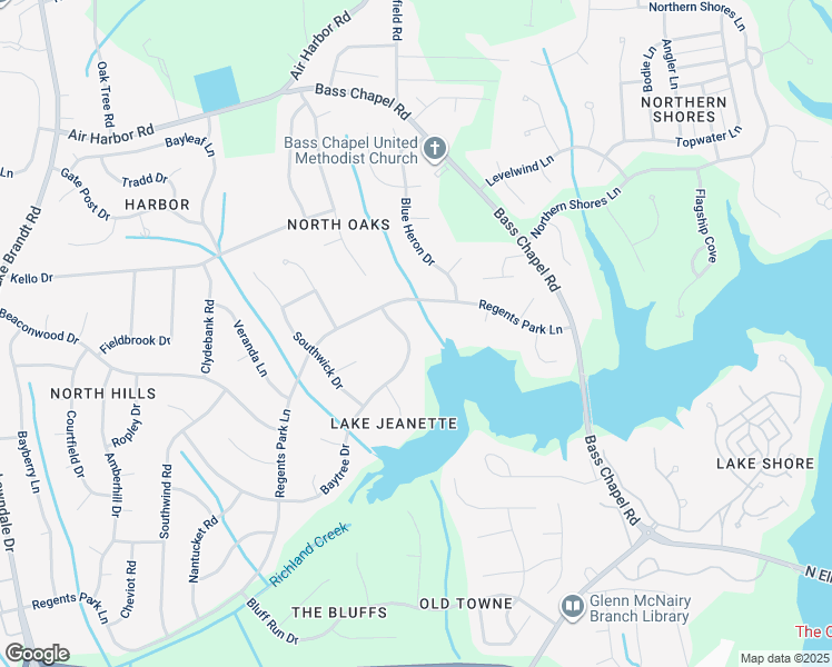 map of restaurants, bars, coffee shops, grocery stores, and more near 1907 Baytree Drive in Greensboro