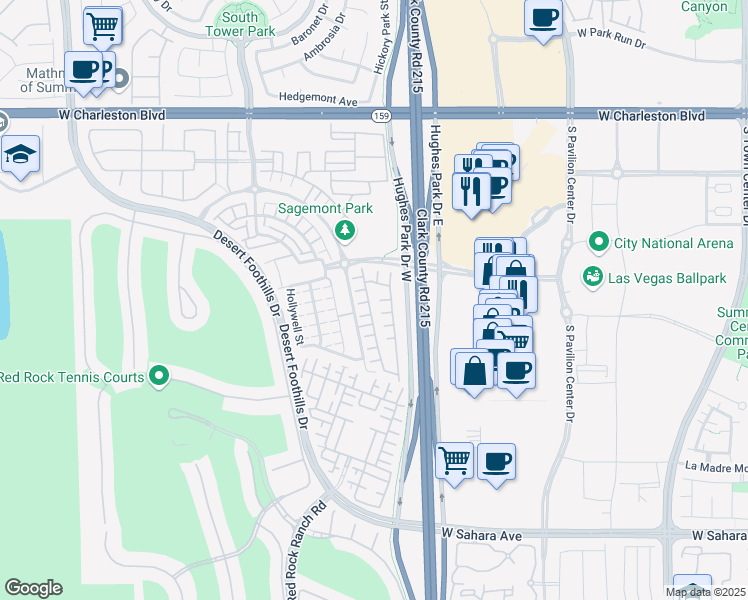 map of restaurants, bars, coffee shops, grocery stores, and more near 1868 Morro Vista Drive in Las Vegas