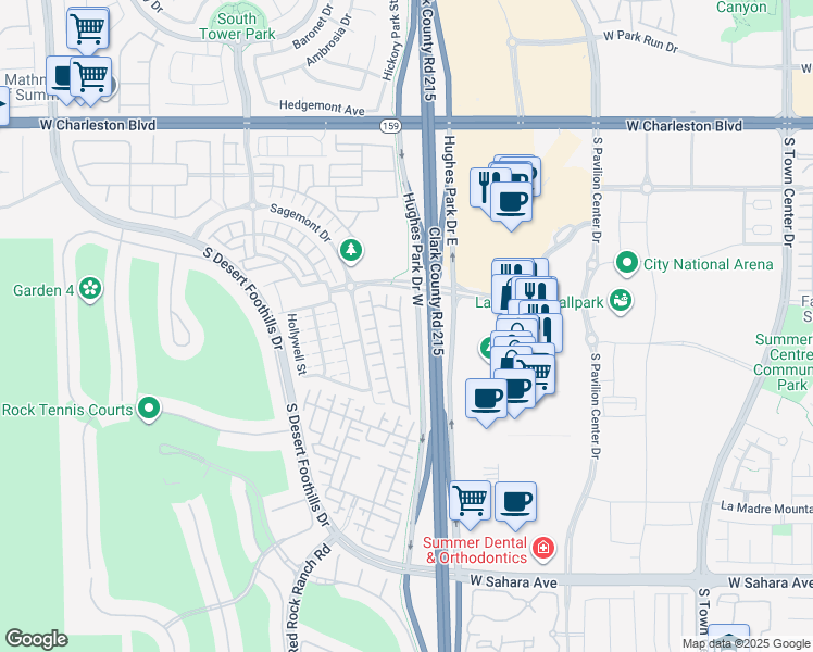 map of restaurants, bars, coffee shops, grocery stores, and more near 1830 Solvang Mill Drive in Las Vegas
