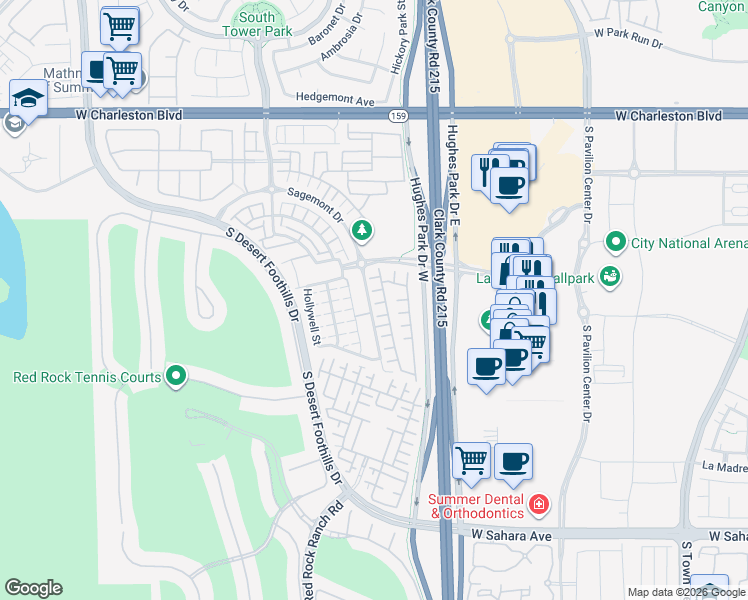 map of restaurants, bars, coffee shops, grocery stores, and more near 11232 Pismo Dunes Court in Las Vegas