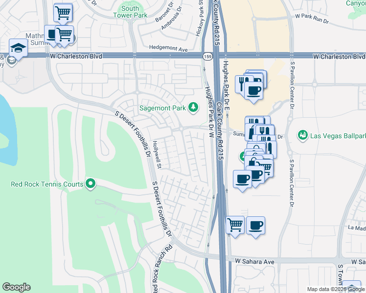 map of restaurants, bars, coffee shops, grocery stores, and more near 11232 Pismo Dunes Court in Las Vegas