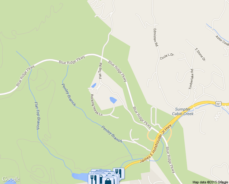 map of restaurants, bars, coffee shops, grocery stores, and more near 2367 Flat Top Road in Blowing Rock