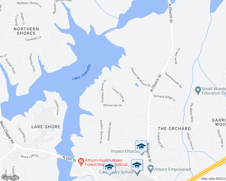 map of restaurants, bars, coffee shops, grocery stores, and more near 307 Lucas Park Drive in Greensboro