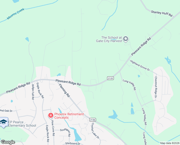 map of restaurants, bars, coffee shops, grocery stores, and more near 5413 Saddlewood Drive in Summerfield