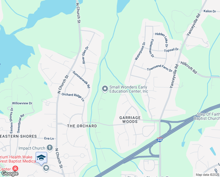map of restaurants, bars, coffee shops, grocery stores, and more near 607 Thornberry Drive in Greensboro