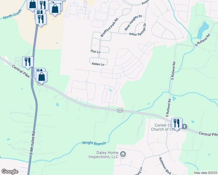 map of restaurants, bars, coffee shops, grocery stores, and more near 236 Rosemary Way in Mt. Juliet