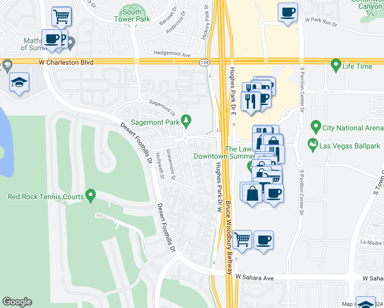 map of restaurants, bars, coffee shops, grocery stores, and more near 11241 Pismo Dunes Court in Las Vegas