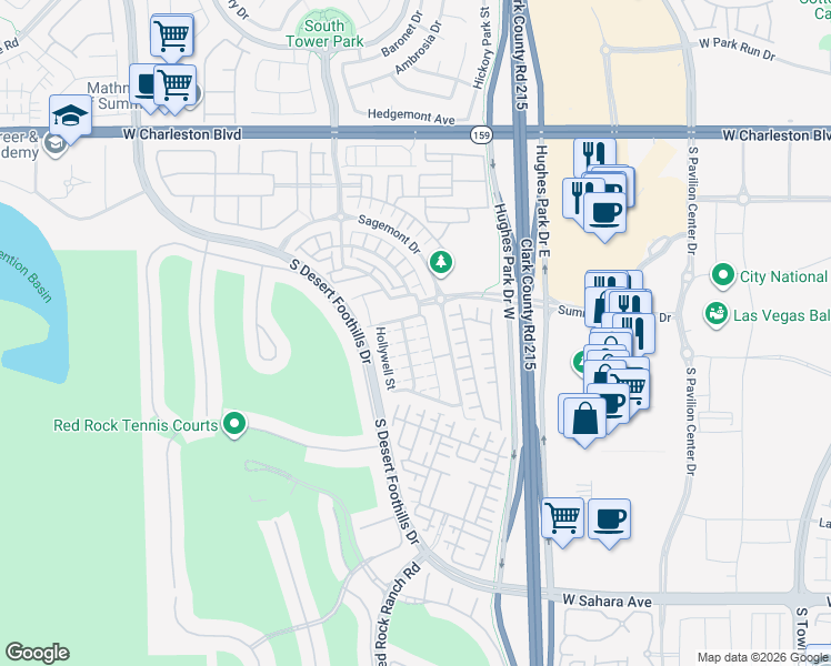 map of restaurants, bars, coffee shops, grocery stores, and more near 1797 Ardilea Street in Las Vegas