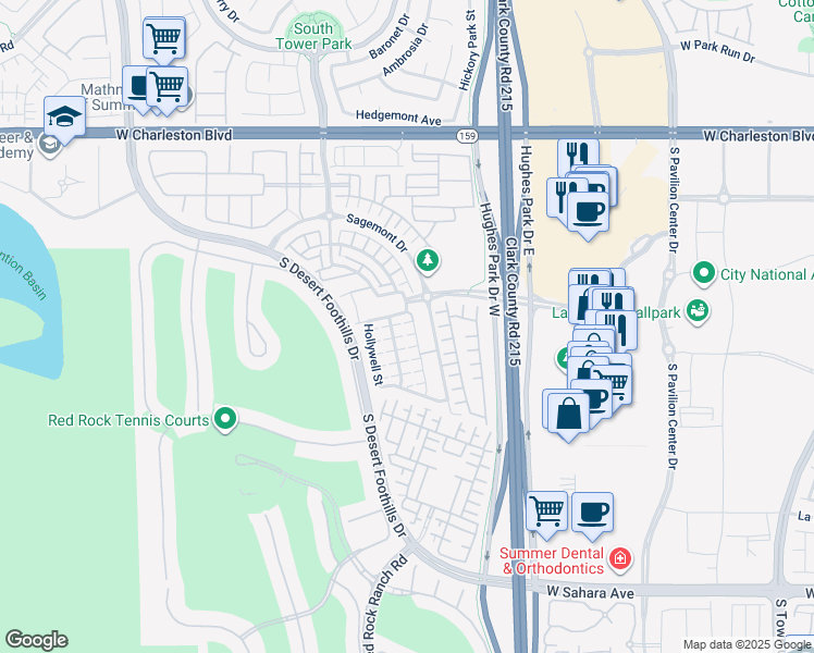 map of restaurants, bars, coffee shops, grocery stores, and more near 1815 Ardilea Street in Las Vegas
