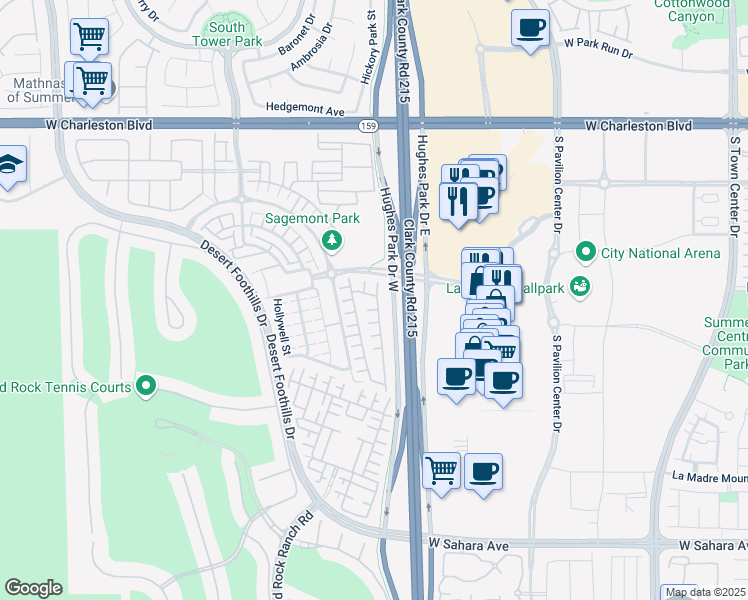 map of restaurants, bars, coffee shops, grocery stores, and more near 11207 Lemon Orchard Drive in Las Vegas