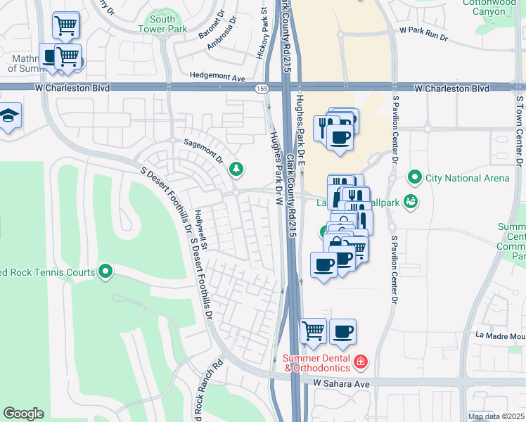 map of restaurants, bars, coffee shops, grocery stores, and more near 11211 Lemon Orchard Drive in Las Vegas