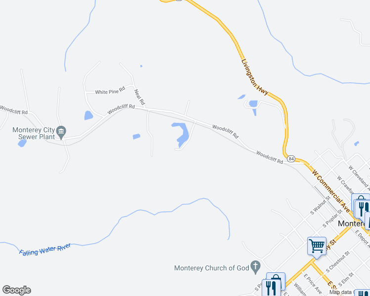 map of restaurants, bars, coffee shops, grocery stores, and more near 620 Allie Lane in Monterey