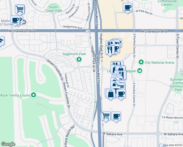 map of restaurants, bars, coffee shops, grocery stores, and more near 1830 Solvang Mill Drive in Las Vegas