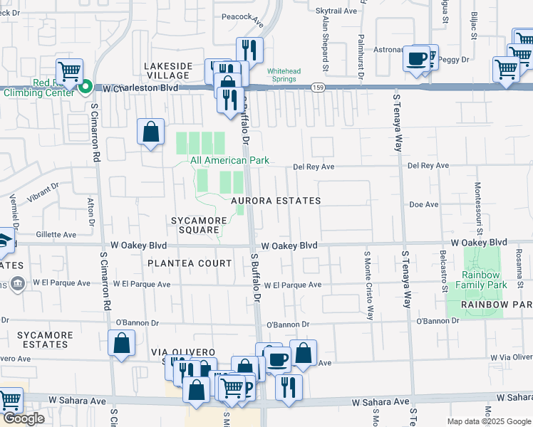 map of restaurants, bars, coffee shops, grocery stores, and more near 1612 Quartz Ledge Court in Las Vegas