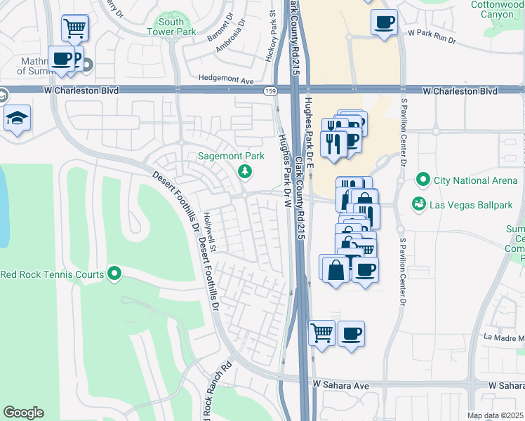 map of restaurants, bars, coffee shops, grocery stores, and more near 1820 Morro Vista Drive in Las Vegas