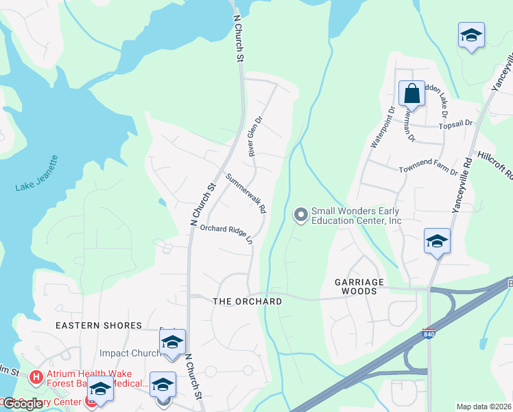 map of restaurants, bars, coffee shops, grocery stores, and more near 605 Summerwalk Road in Greensboro