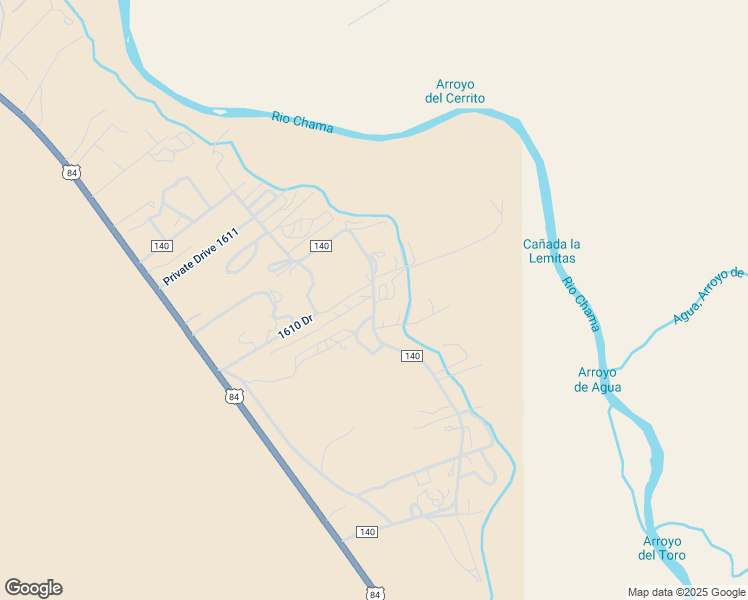 map of restaurants, bars, coffee shops, grocery stores, and more near 182 County Road 140 in Hernandez
