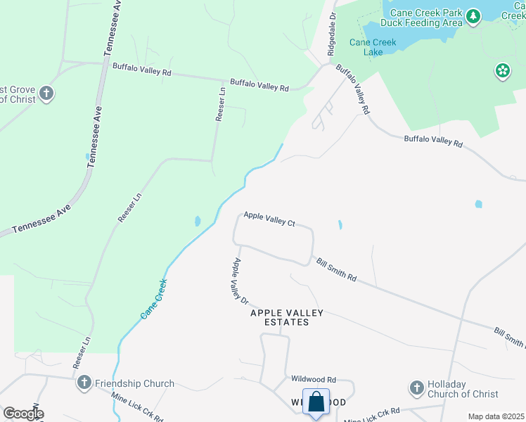 map of restaurants, bars, coffee shops, grocery stores, and more near 1347 Apple Valley Court in Cookeville