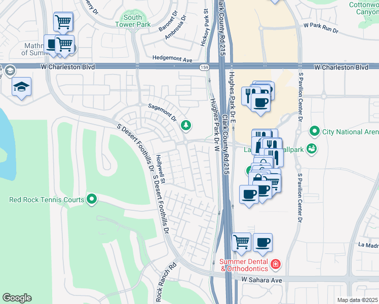 map of restaurants, bars, coffee shops, grocery stores, and more near 11247 Filmore Heights Court in Las Vegas