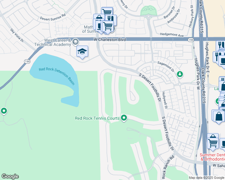 map of restaurants, bars, coffee shops, grocery stores, and more near 2019 Orchard Mist Court in Las Vegas