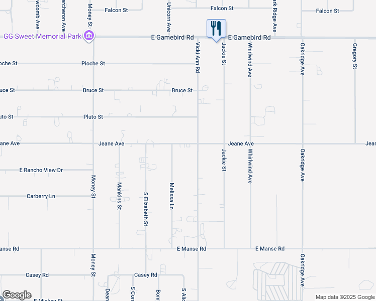 map of restaurants, bars, coffee shops, grocery stores, and more near 1951 Jeane Avenue in Pahrump