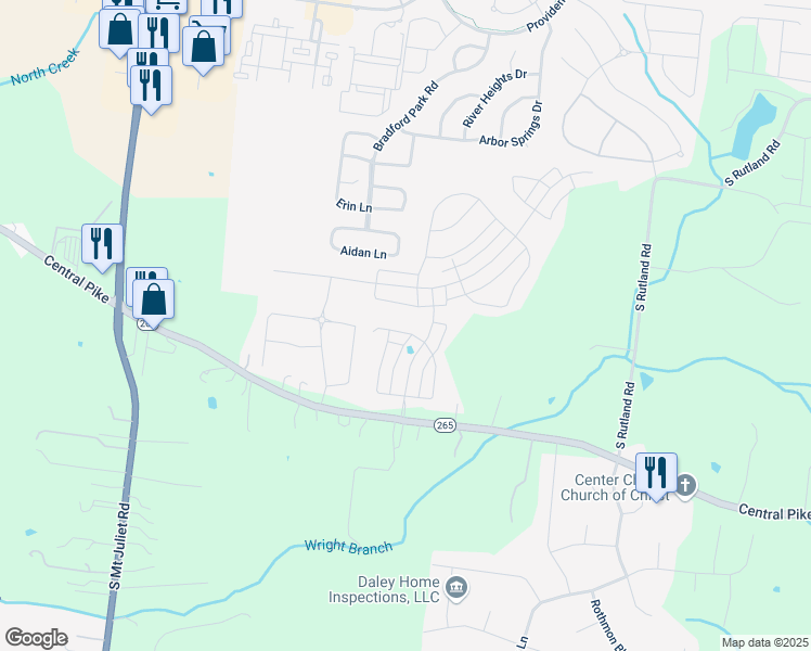 map of restaurants, bars, coffee shops, grocery stores, and more near 236 Rosemary Way in Mt. Juliet