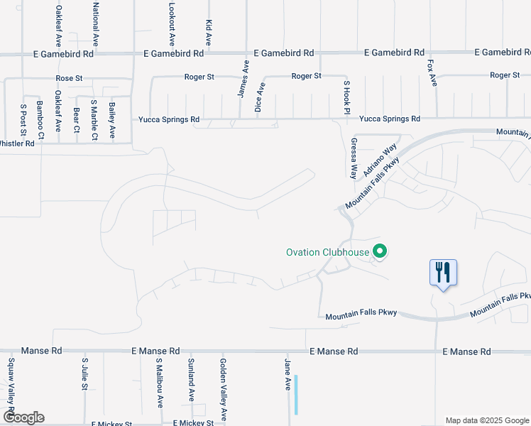 map of restaurants, bars, coffee shops, grocery stores, and more near 4365 East Brusca Way in Pahrump