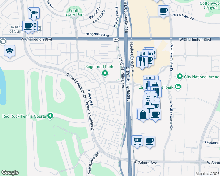map of restaurants, bars, coffee shops, grocery stores, and more near 11235 Filmore Heights Court in Las Vegas