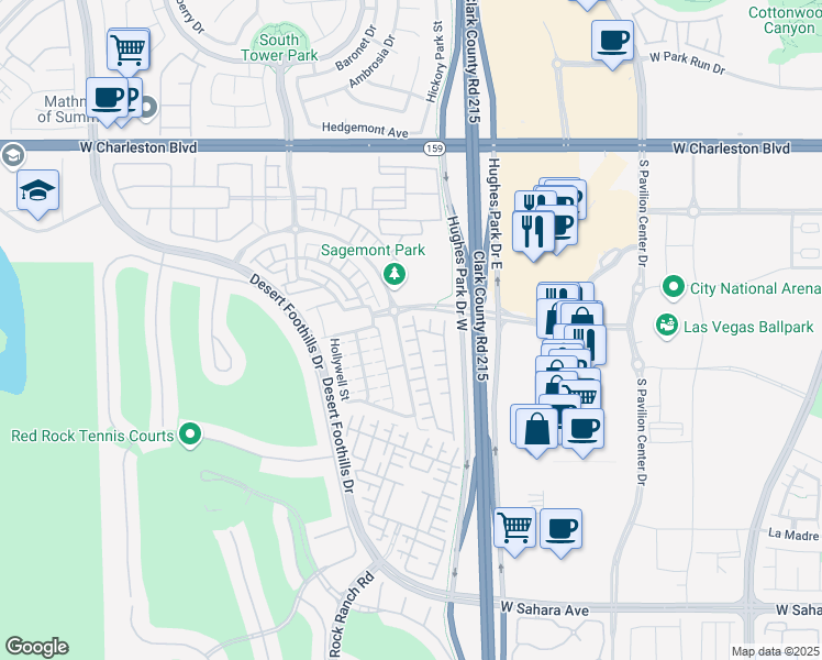 map of restaurants, bars, coffee shops, grocery stores, and more near 11235 Filmore Heights Court in Las Vegas