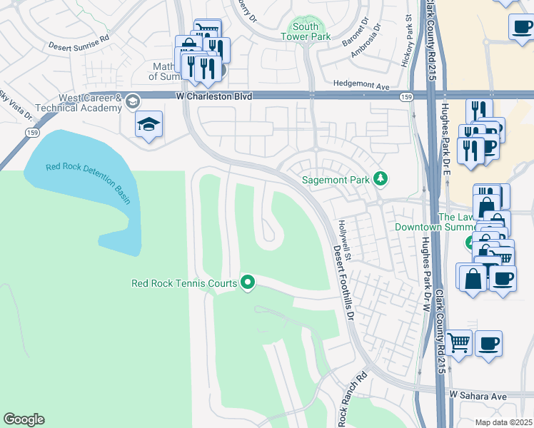 map of restaurants, bars, coffee shops, grocery stores, and more near 2014 Cherry Creek Circle in Las Vegas