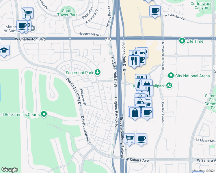 map of restaurants, bars, coffee shops, grocery stores, and more near 1816 Cambrian Dream Court in Las Vegas
