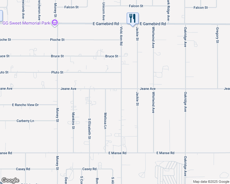 map of restaurants, bars, coffee shops, grocery stores, and more near 1951 Jeane Avenue in Pahrump