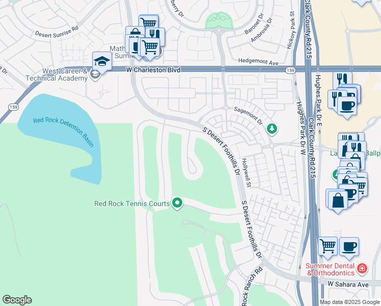 map of restaurants, bars, coffee shops, grocery stores, and more near 2014 Cherry Creek Circle in Las Vegas
