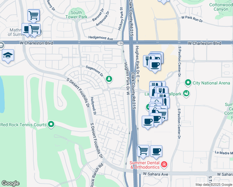 map of restaurants, bars, coffee shops, grocery stores, and more near 1814 Morro Vista Drive in Las Vegas