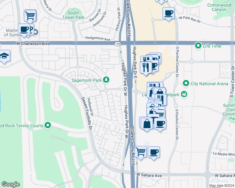 map of restaurants, bars, coffee shops, grocery stores, and more near 1806 Cambrian Dream Court in Las Vegas