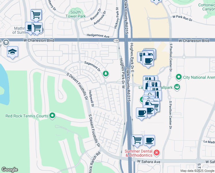 map of restaurants, bars, coffee shops, grocery stores, and more near 11246 Filmore Heights Court in Las Vegas