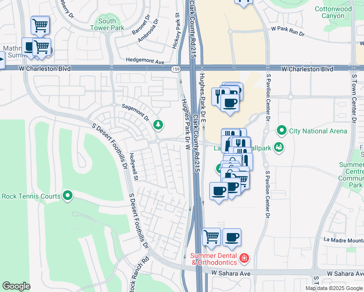 map of restaurants, bars, coffee shops, grocery stores, and more near 1830 Solvang Mill Drive in Las Vegas