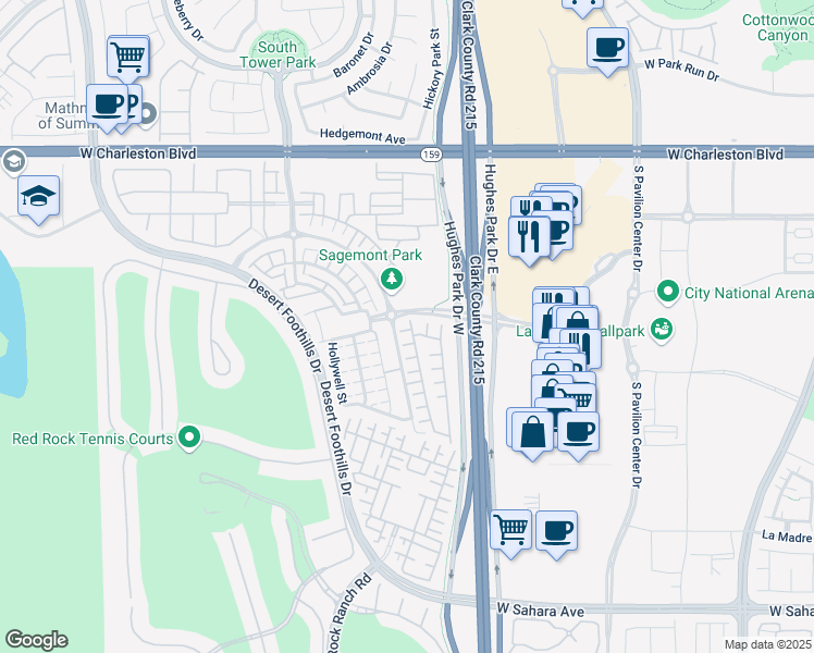 map of restaurants, bars, coffee shops, grocery stores, and more near 11232 Pismo Dunes Court in Las Vegas
