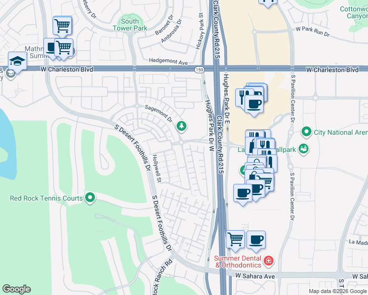 map of restaurants, bars, coffee shops, grocery stores, and more near 11232 Pismo Dunes Court in Las Vegas