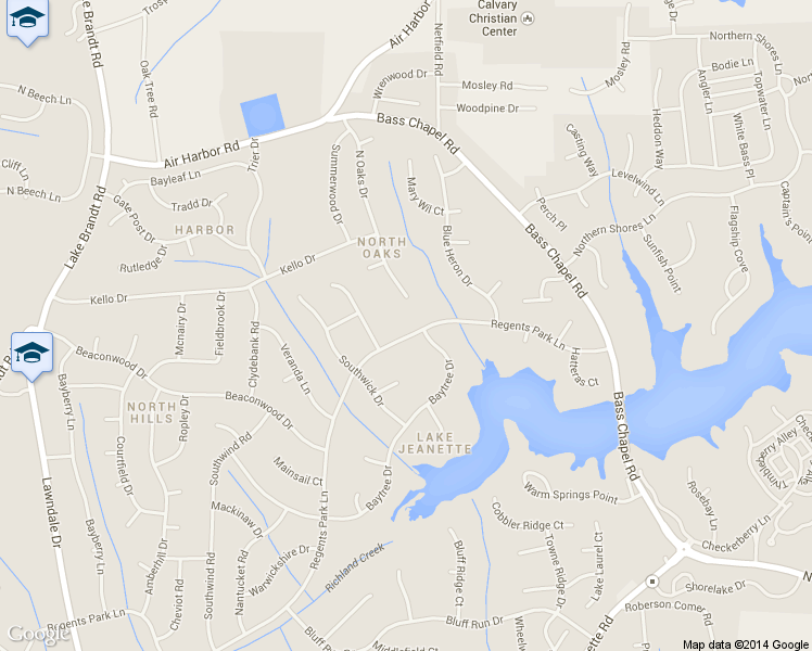 map of restaurants, bars, coffee shops, grocery stores, and more near 1802 Regents Park Lane in Greensboro