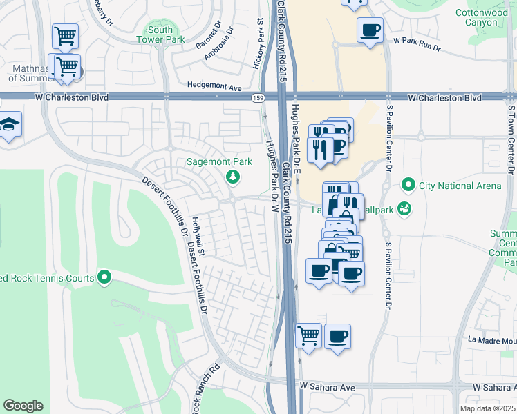 map of restaurants, bars, coffee shops, grocery stores, and more near 1796 Cambrian Dream Court in Las Vegas