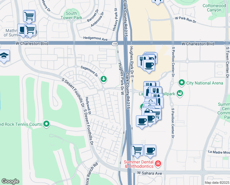 map of restaurants, bars, coffee shops, grocery stores, and more near 1796 Cambrian Dream Court in Las Vegas