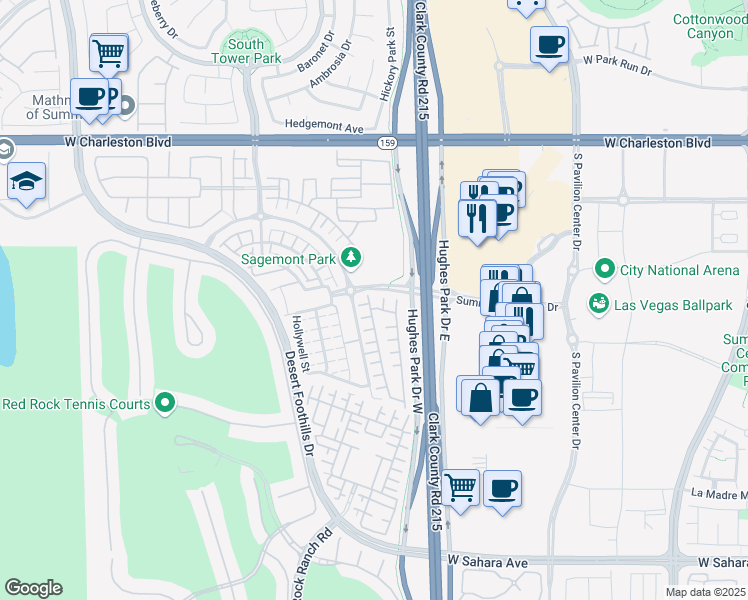 map of restaurants, bars, coffee shops, grocery stores, and more near 1804 Morro Vista Drive in Las Vegas