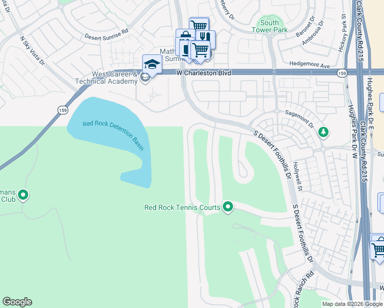 map of restaurants, bars, coffee shops, grocery stores, and more near 2006 Country Cove Court in Las Vegas