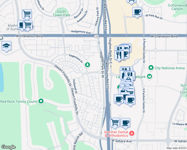 map of restaurants, bars, coffee shops, grocery stores, and more near 11232 Pismo Dunes Court in Las Vegas