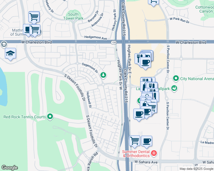 map of restaurants, bars, coffee shops, grocery stores, and more near 1783 Morro Vista Drive in Las Vegas