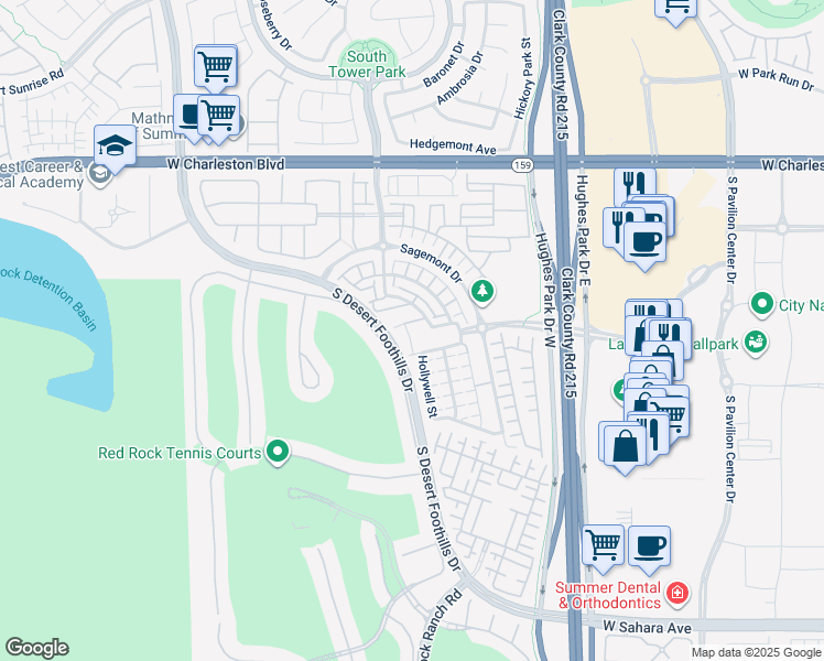 map of restaurants, bars, coffee shops, grocery stores, and more near 11388 Newton Commons Drive in Las Vegas